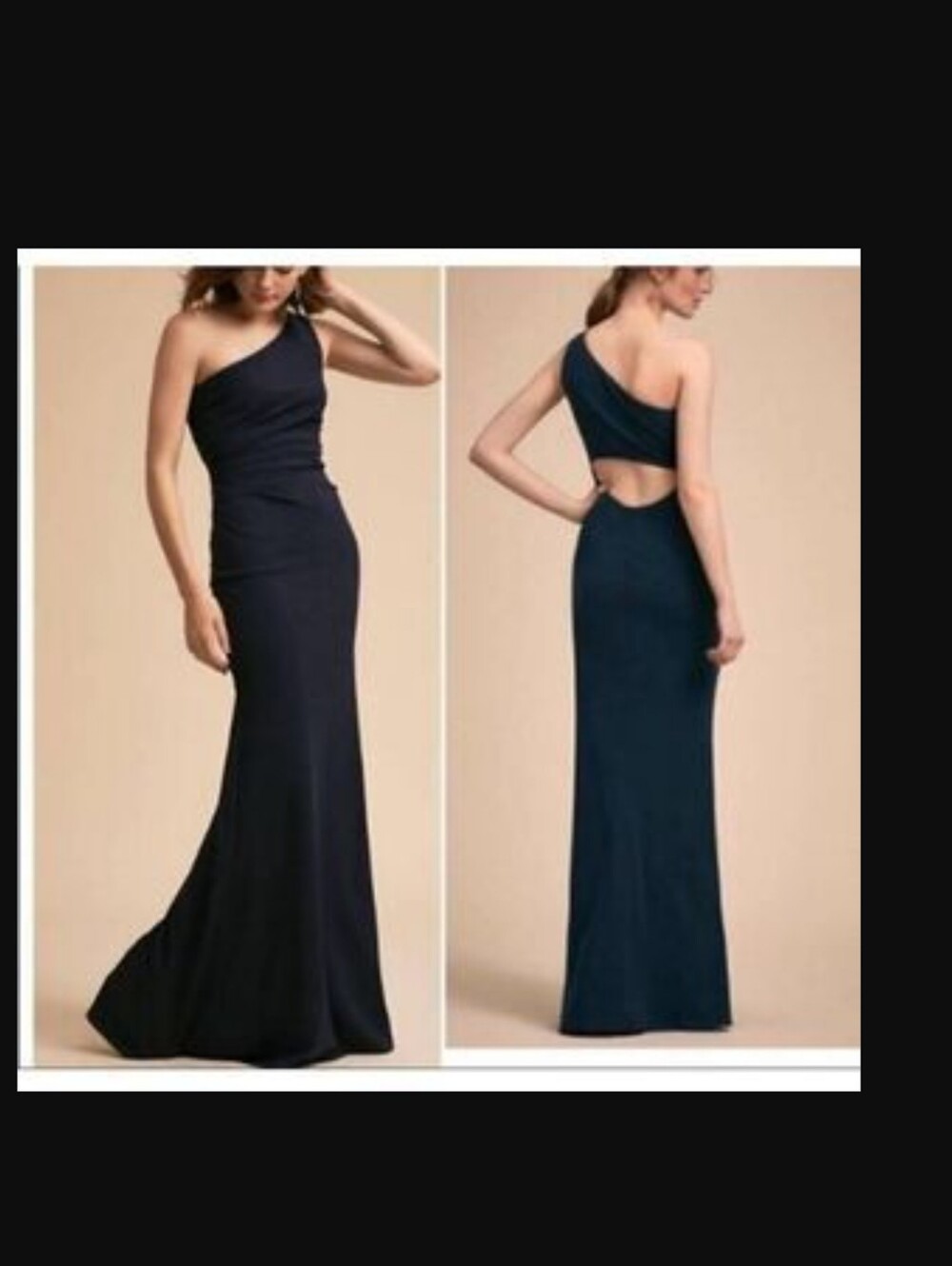 Katie May One-Shoulder Black Evening Dress